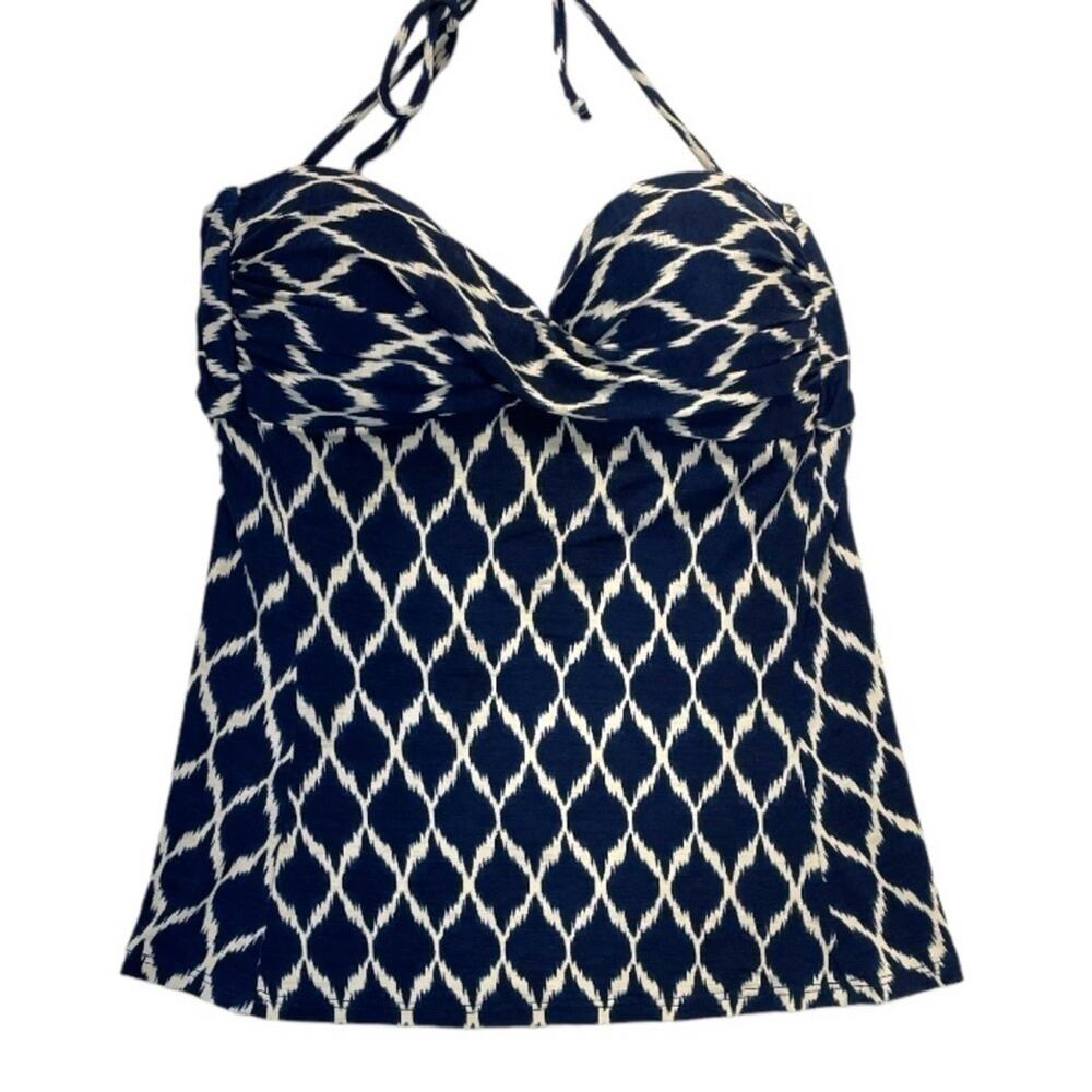 Robin Piccone Tankini Top Women’s Size Small Navy Swimwear - Picture 2 of 6